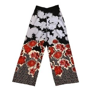 Topshop Floral Print Wide Leg Pants